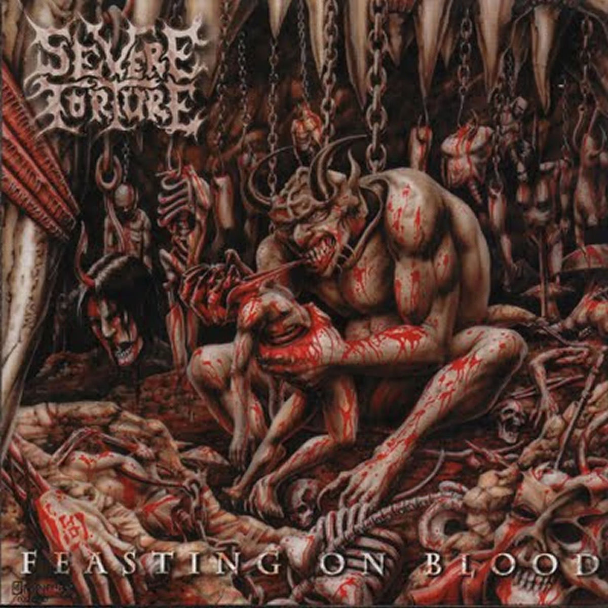 Severe Torture – Feasting on Blood vinyl cover