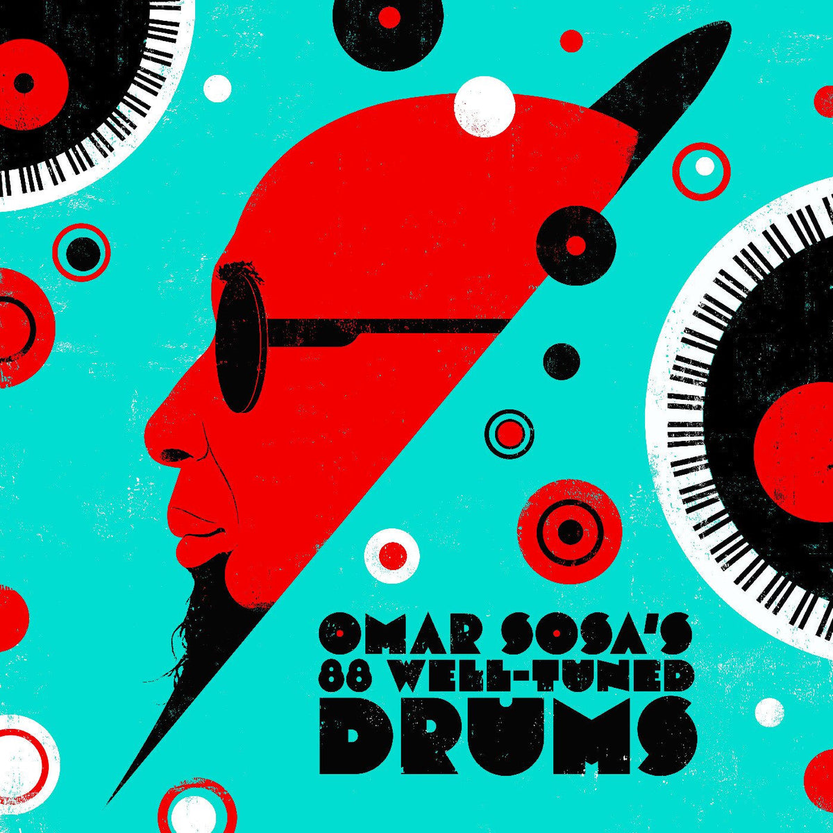 Omar Sosa – Omar Sosa's 88 Well-Tuned Drums vinyl cover