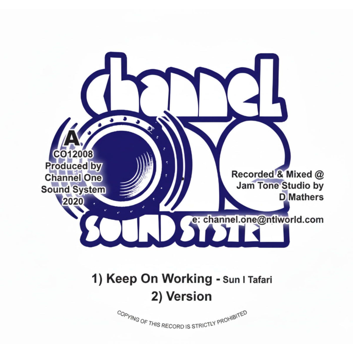 Channel one – Keep on Working vinyl cover