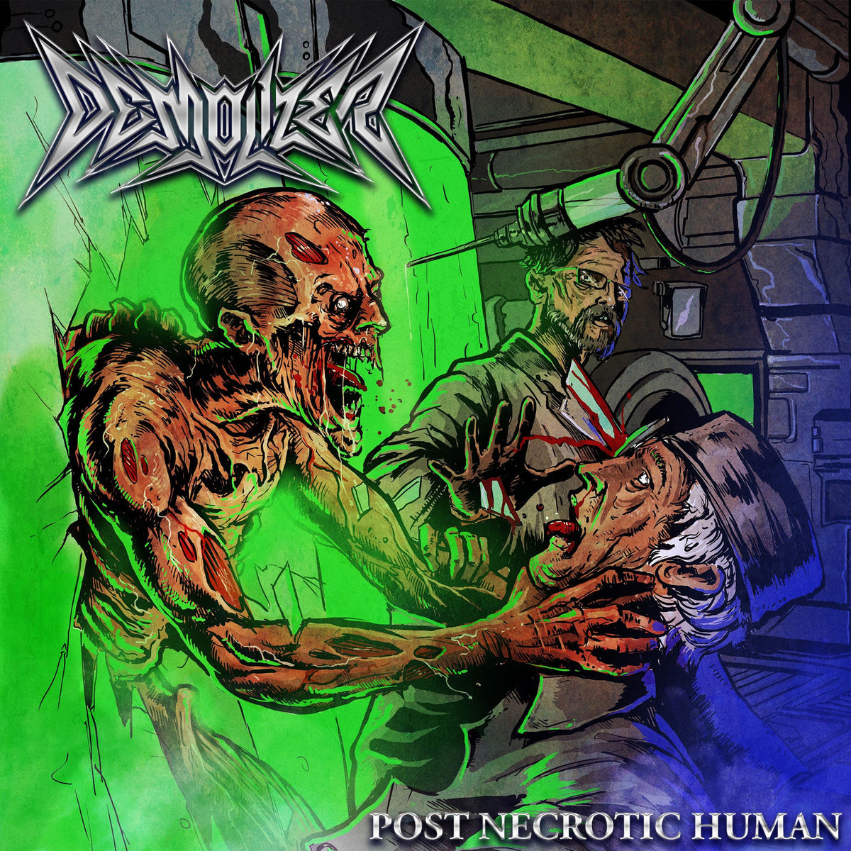 Demolizer – Post Necrotic Human vinyl record cover