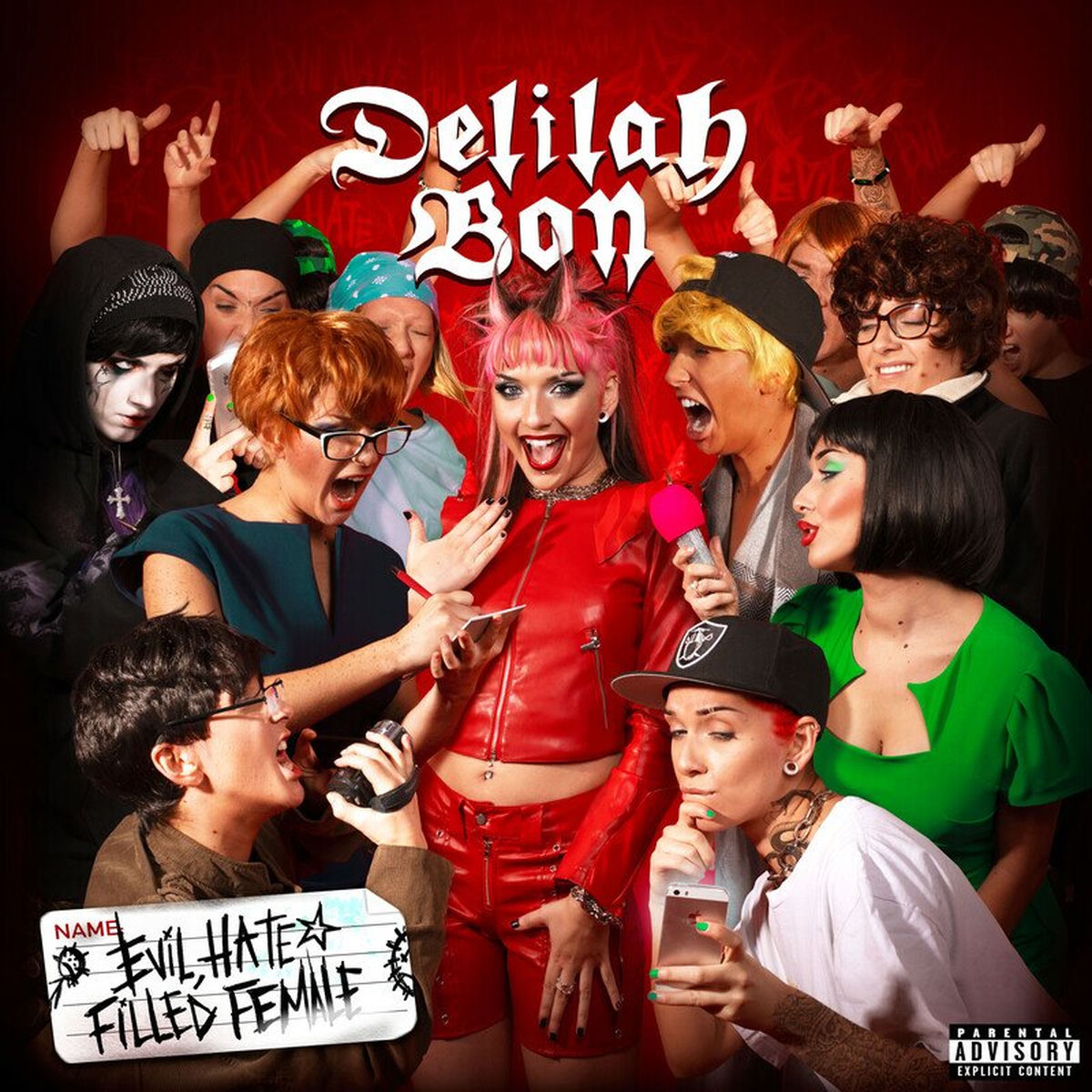 Delilah Bon – Evil, Hate Filled Female vinyl record cover