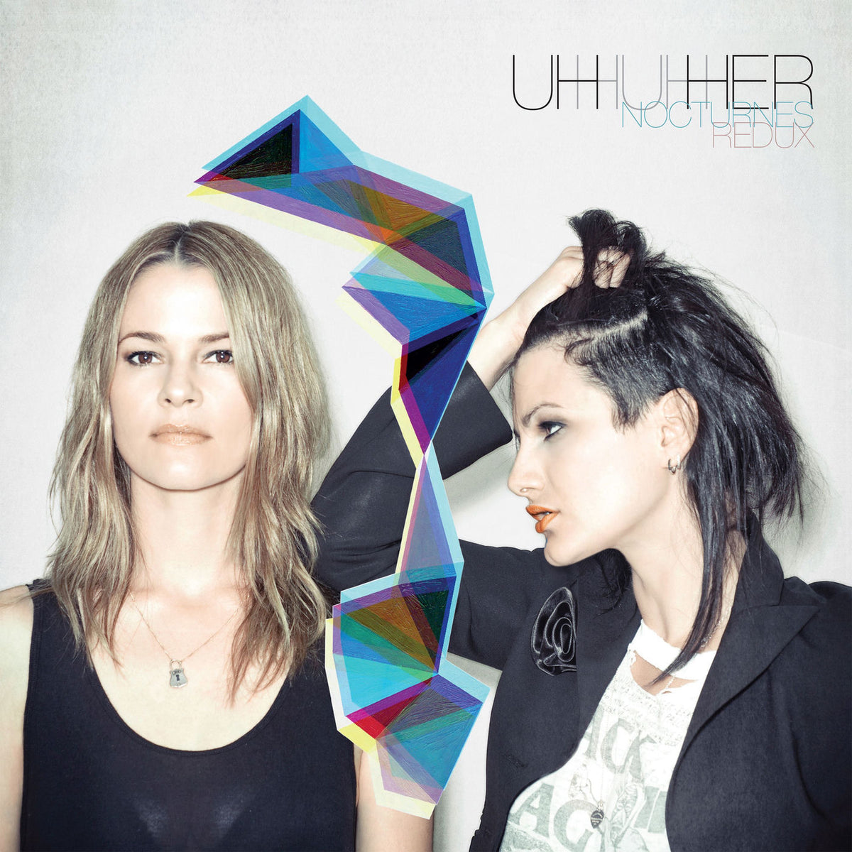 Uh Huh Her – Nocturnes: Redux (GOTH CONFETTI VINYL) vinyl record cover