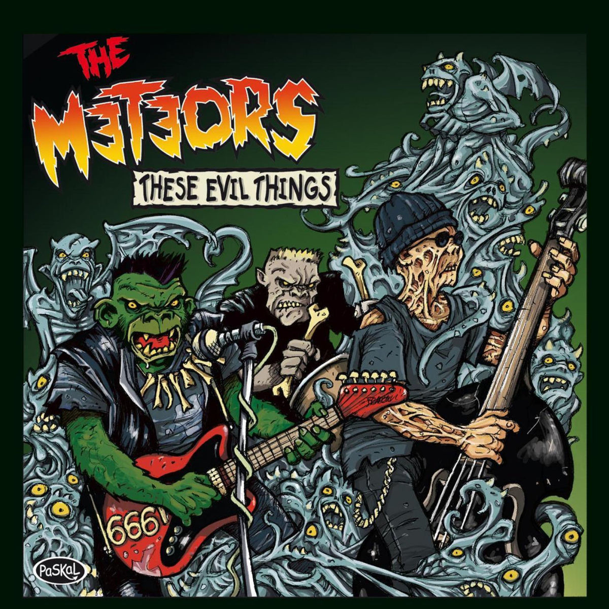 The Meteors – These Evil Things vinyl record cover