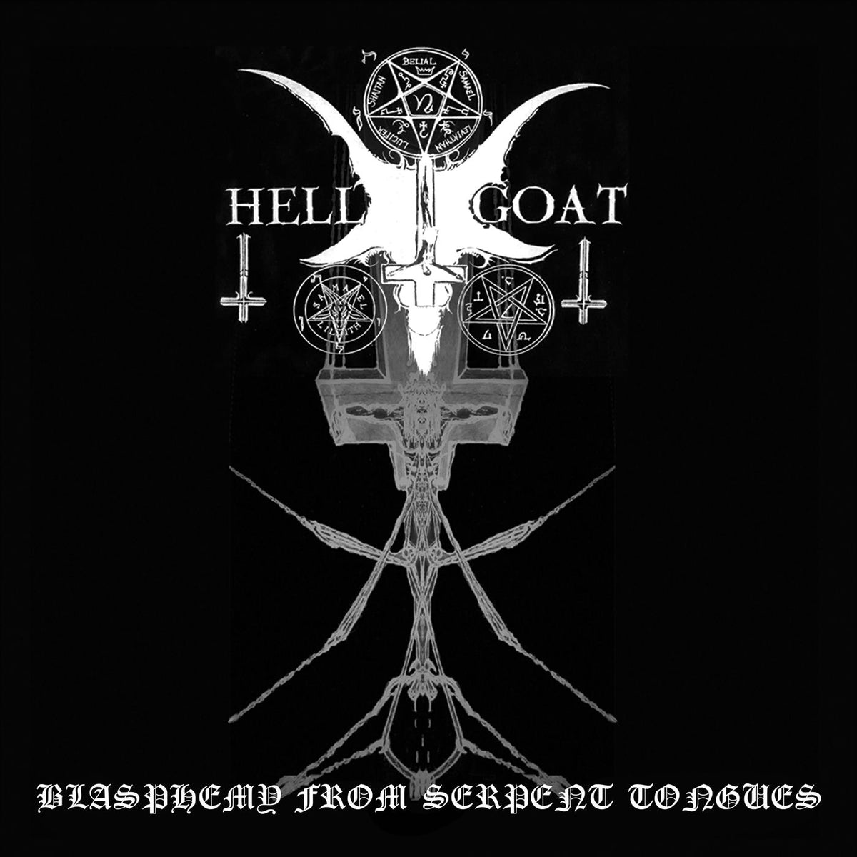 Hellgoat – Blasphemy from Serpent Tongues vinyl record cover