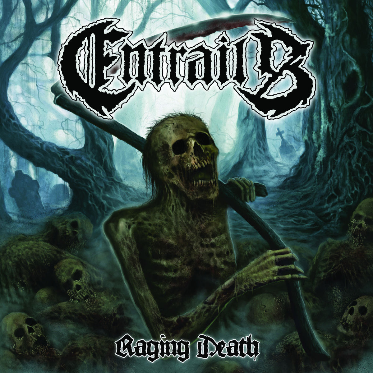 Entrails – Raging Death vinyl record cover