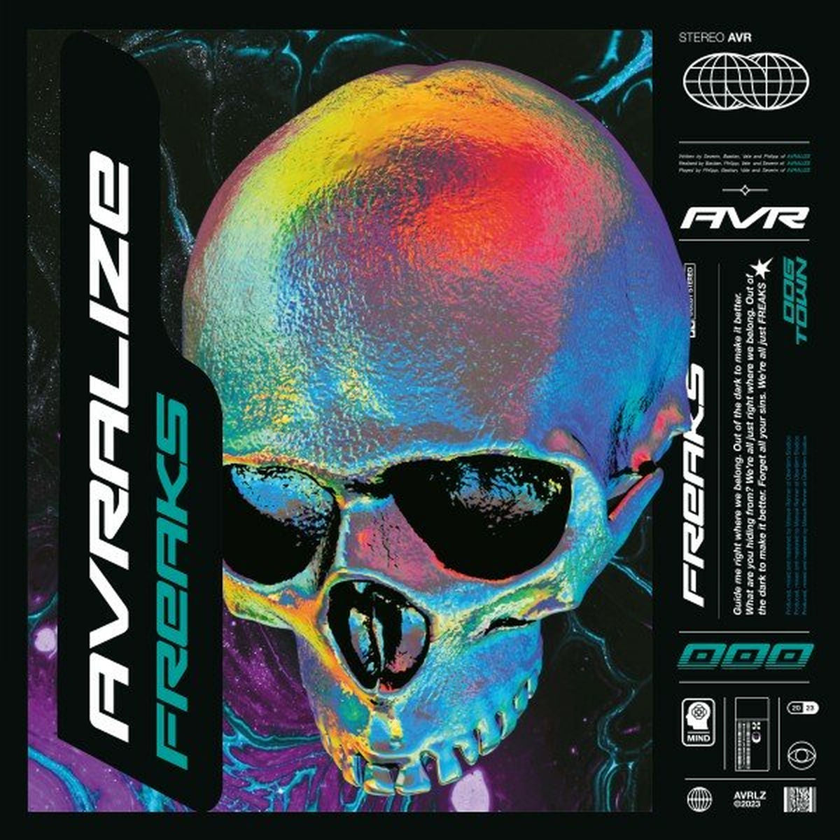 Avralize – Freaks (Limited Transparent Violet / White Marbled LP) vinyl record cover