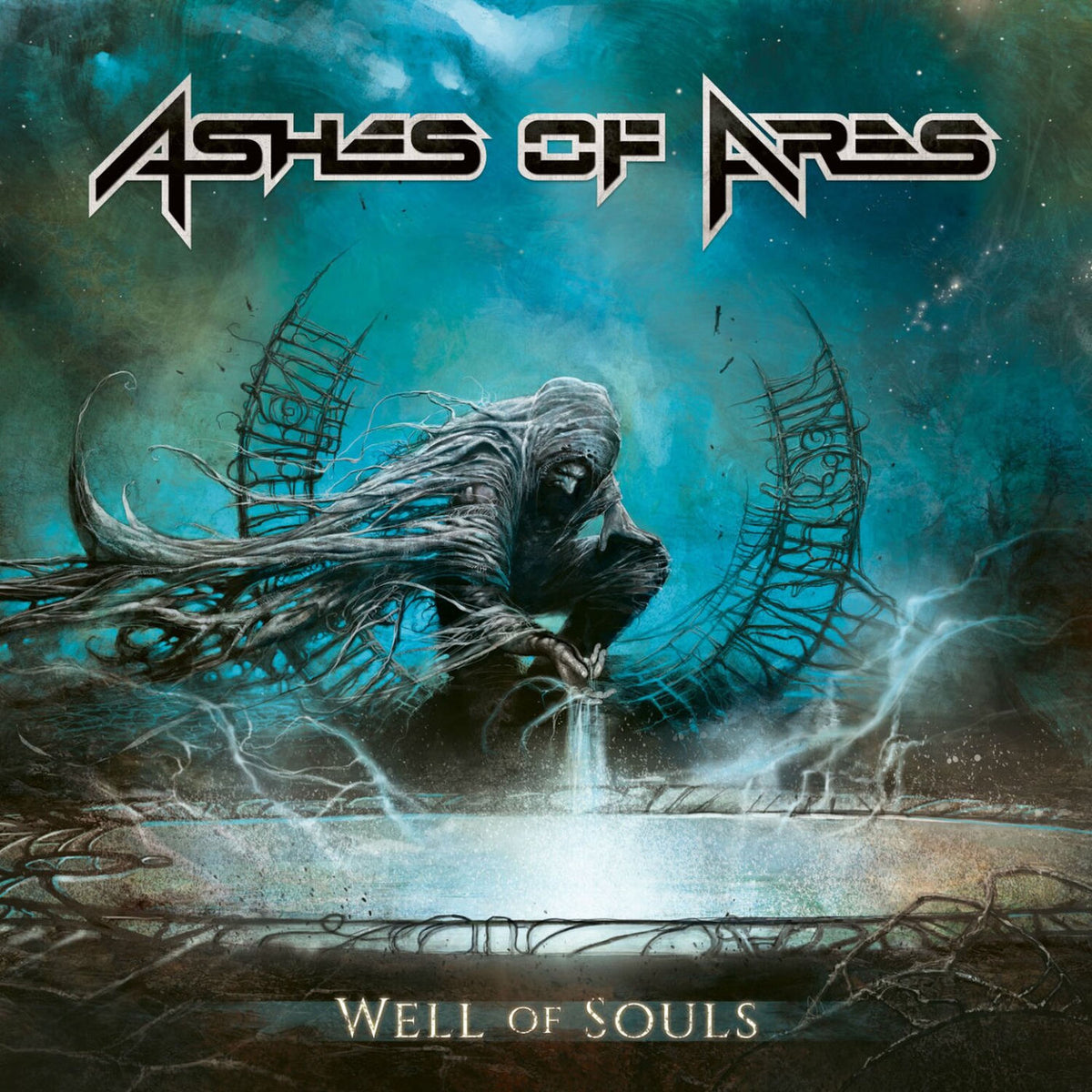 Ashes Of Ares – Well Of Souls (TURQUOISE/BLACK SPLATTER VINYL) vinyl record cover