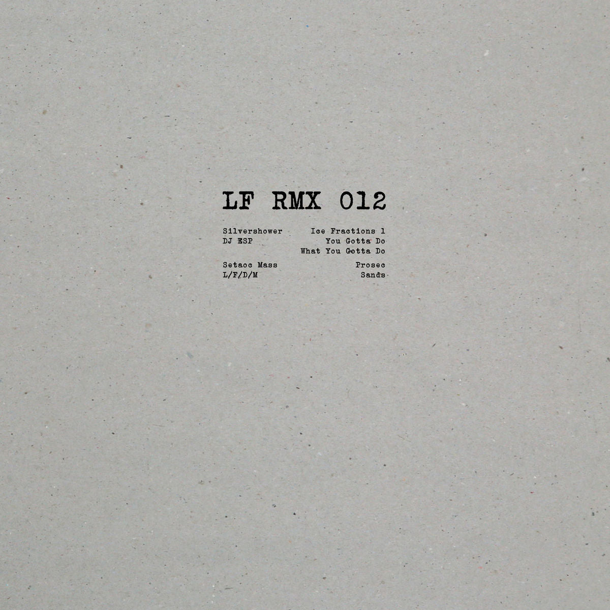 Various Artists – LF RMX 012 vinyl cover