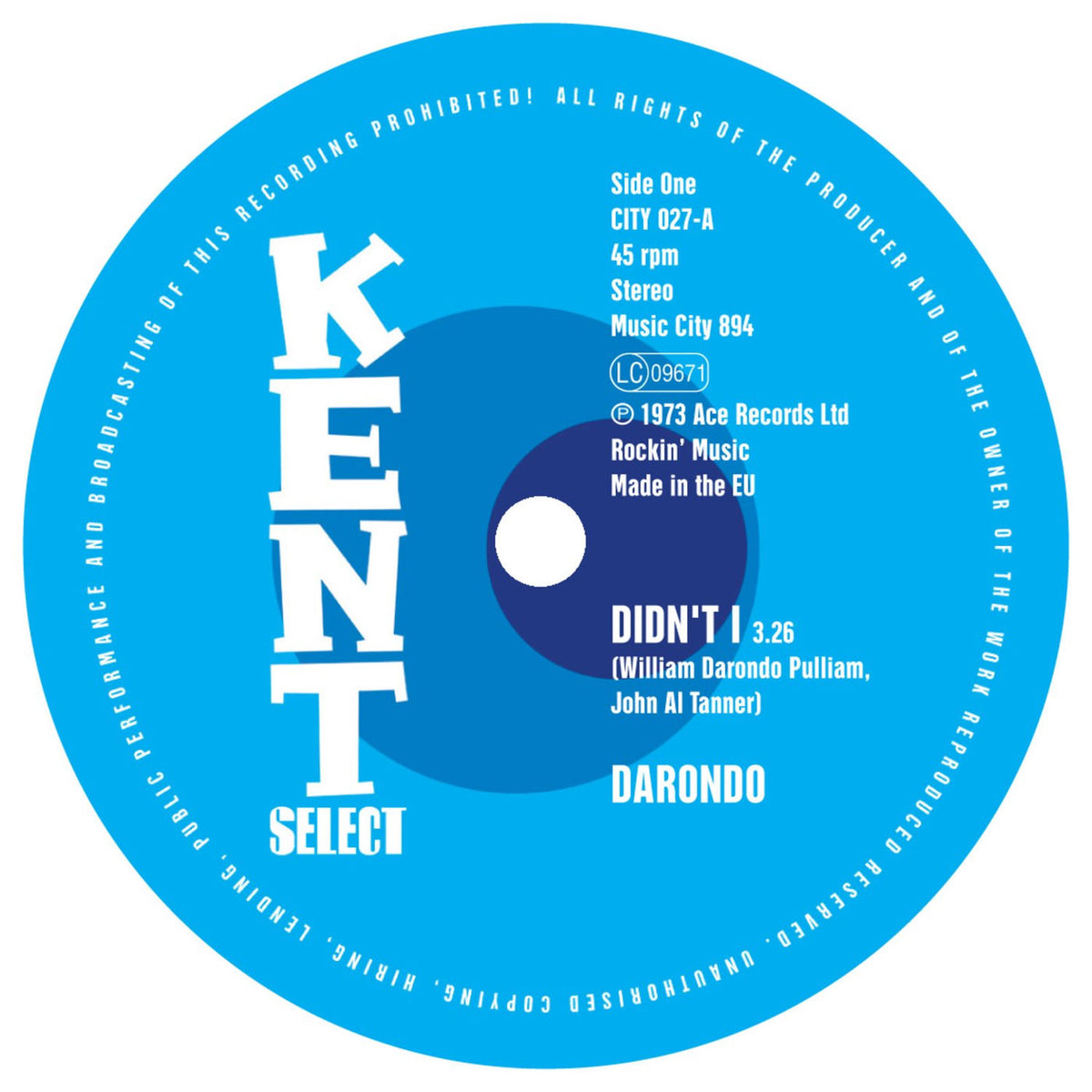 Darondo – Didn't I / Saving My Love vinyl cover