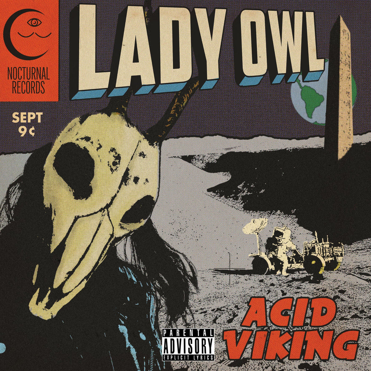 Lady Owl – Acid Viking vinyl record cover