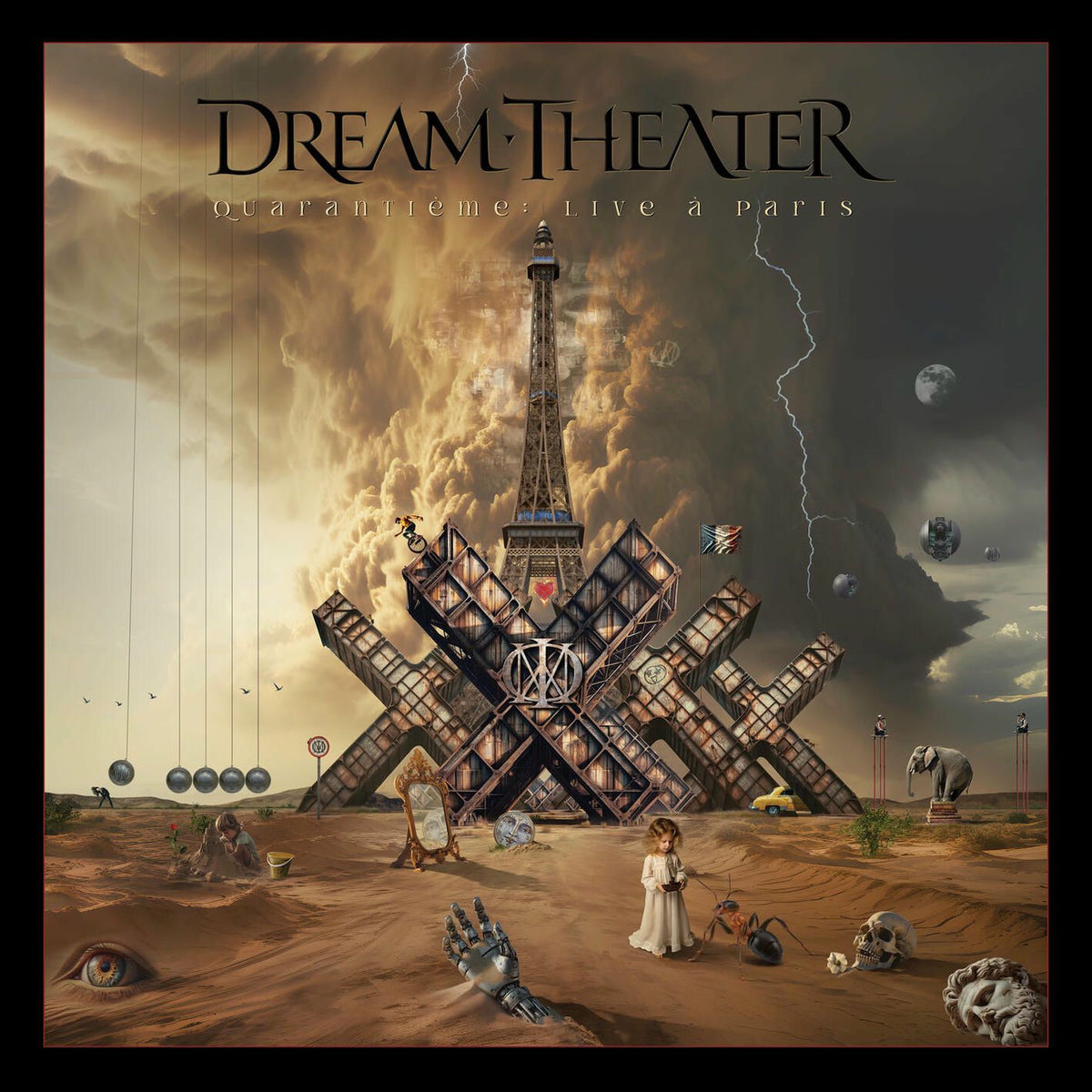 Dream Theater – Quarantieme: Live A Paris (Fruit Punch Colored Vinyl) vinyl record cover