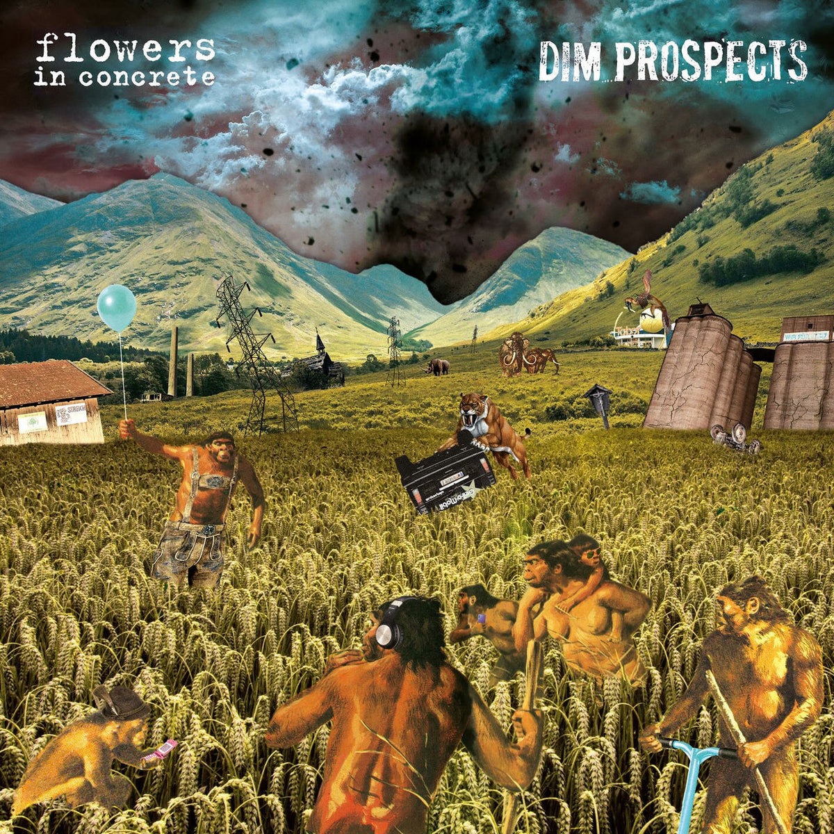 Flowers In Concrete / Dim – Split vinyl record cover
