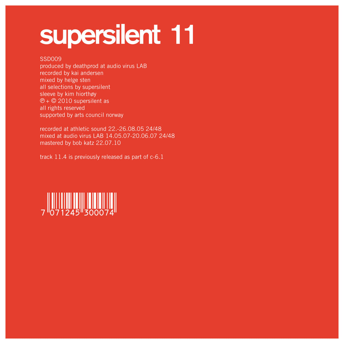 Supersilent – 11 vinyl record cover