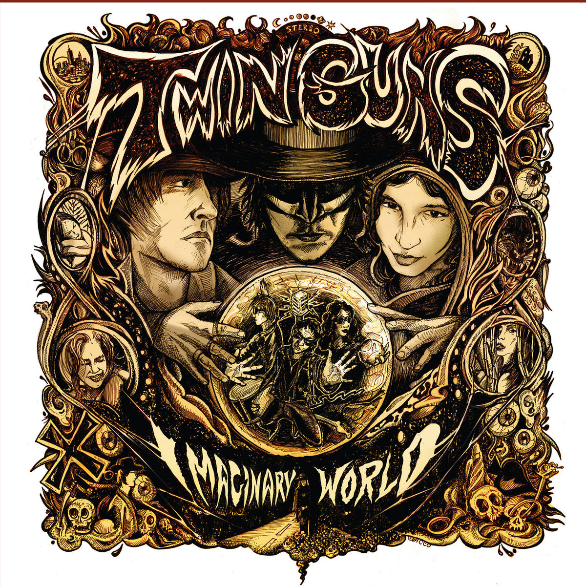 Twin Guns – Imaginary World vinyl record cover