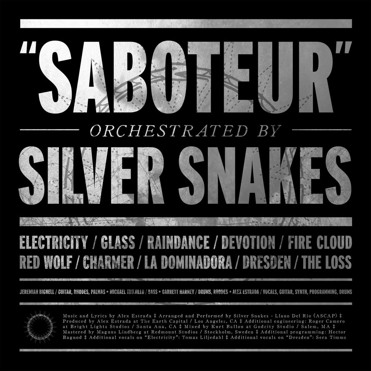 Silver Snakes – Saboteur vinyl record cover