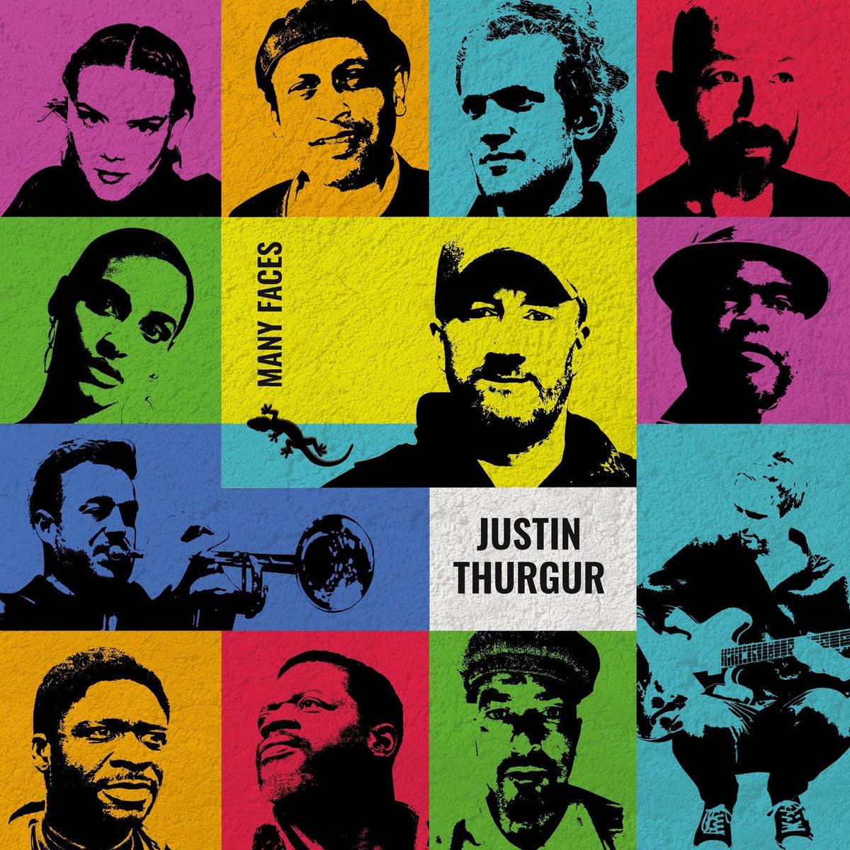 Justin Thurgur – Many Faces vinyl record cover