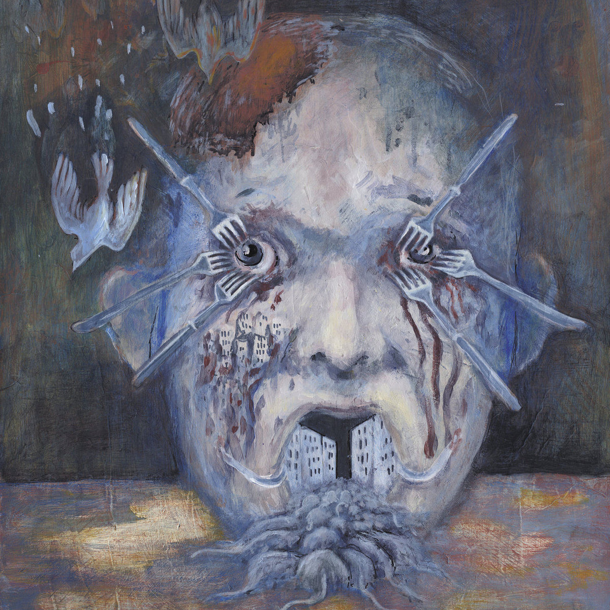 Kohti Tuhoa – Ihmisen Kasvot vinyl cover