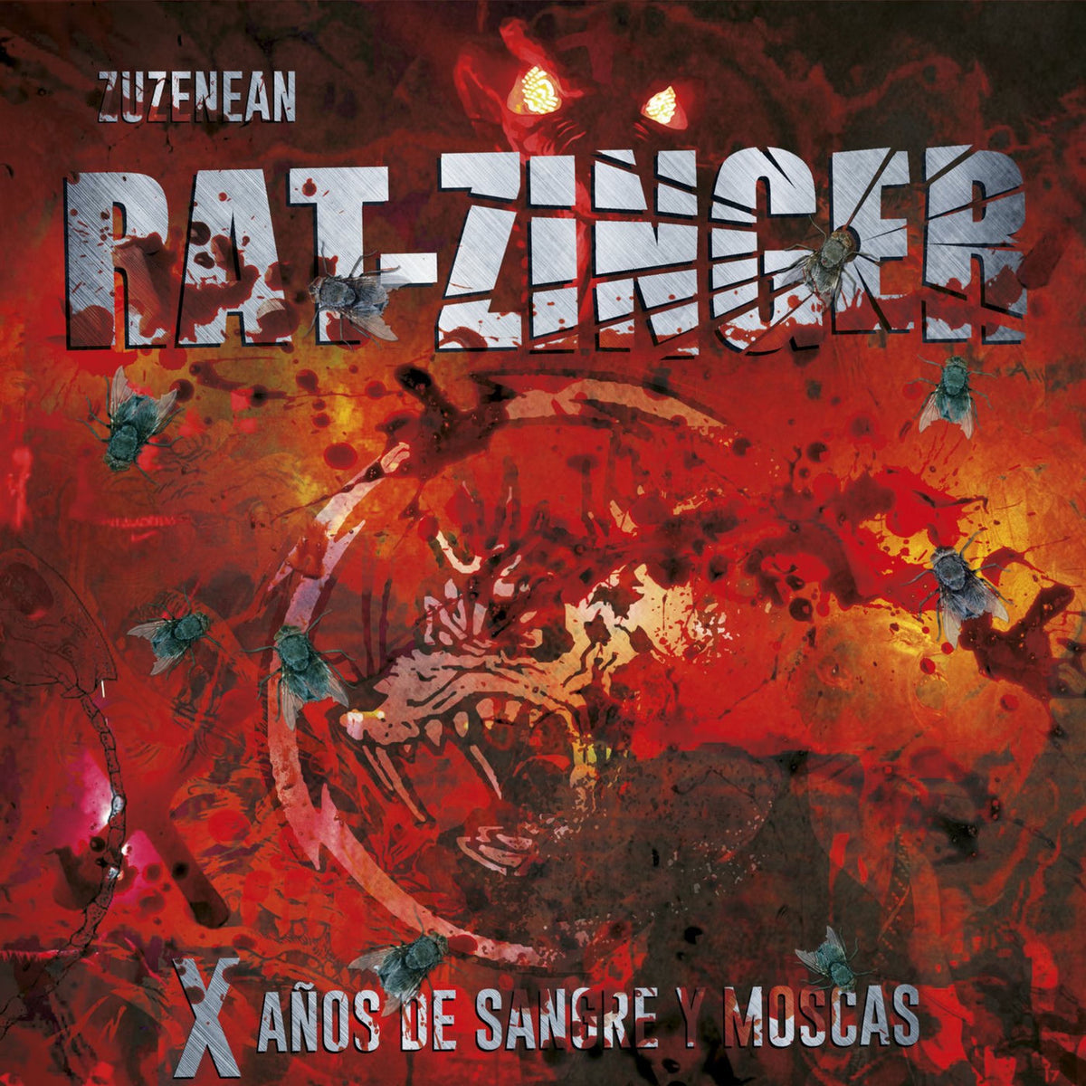 Rat-Zinger – X Anos De Sangre Y Moscas vinyl record cover