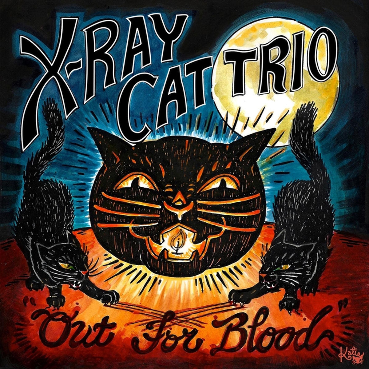 X Ray Cat Trio – Out for Blood vinyl cover