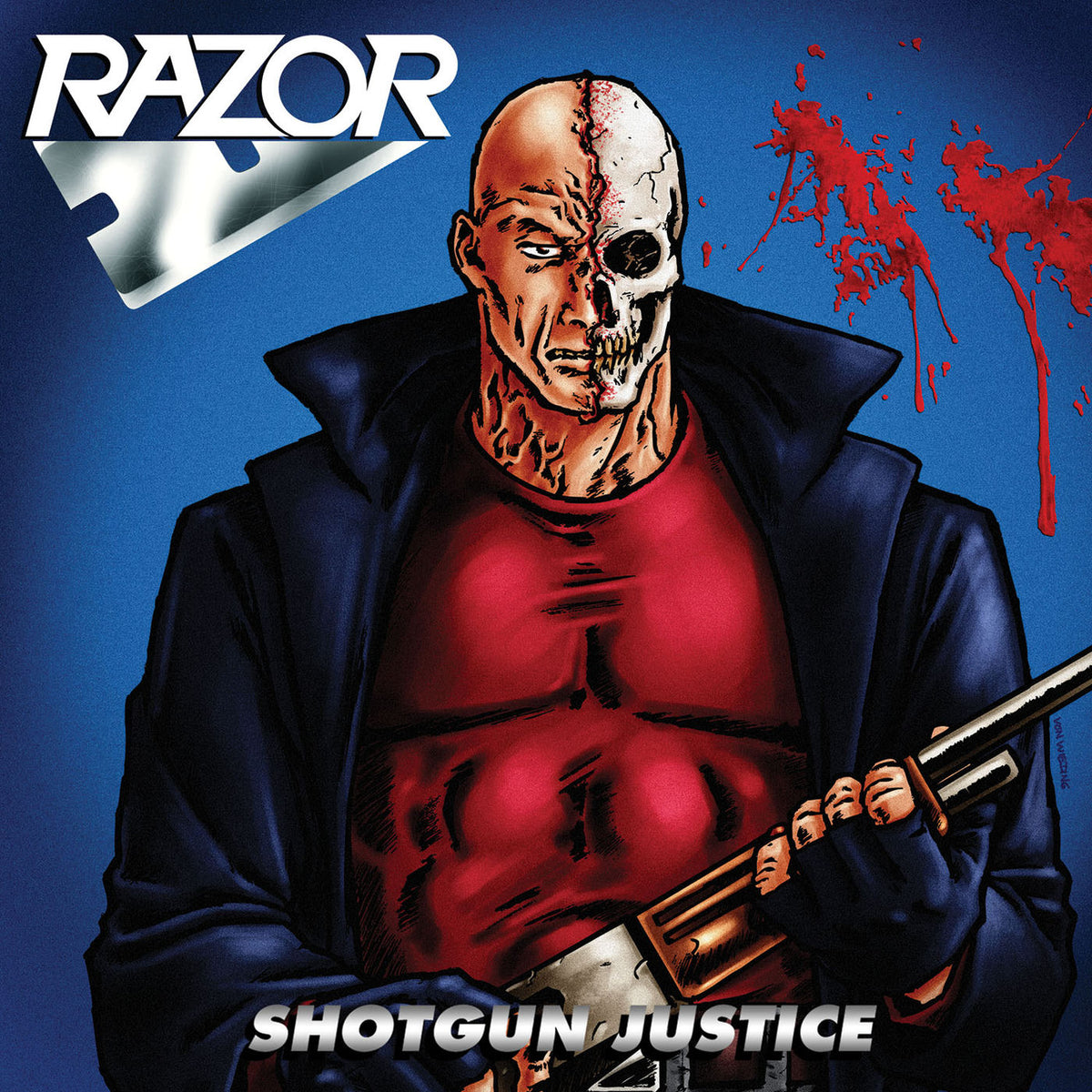 Razor – Shotgun Justice vinyl record cover