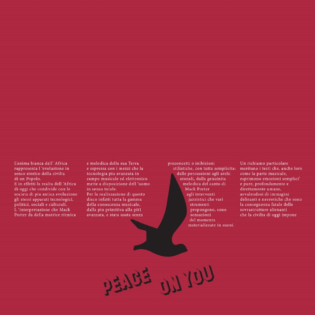 Mack Porter – Peace on You vinyl cover
