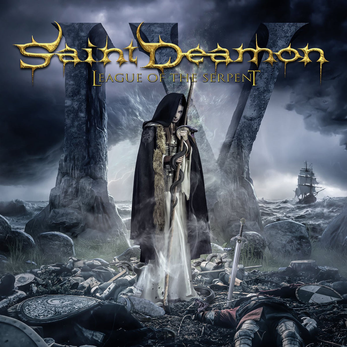 Saint Deamon – League Of The Serpent (YELLOW COLOURED VINYL) vinyl record cover