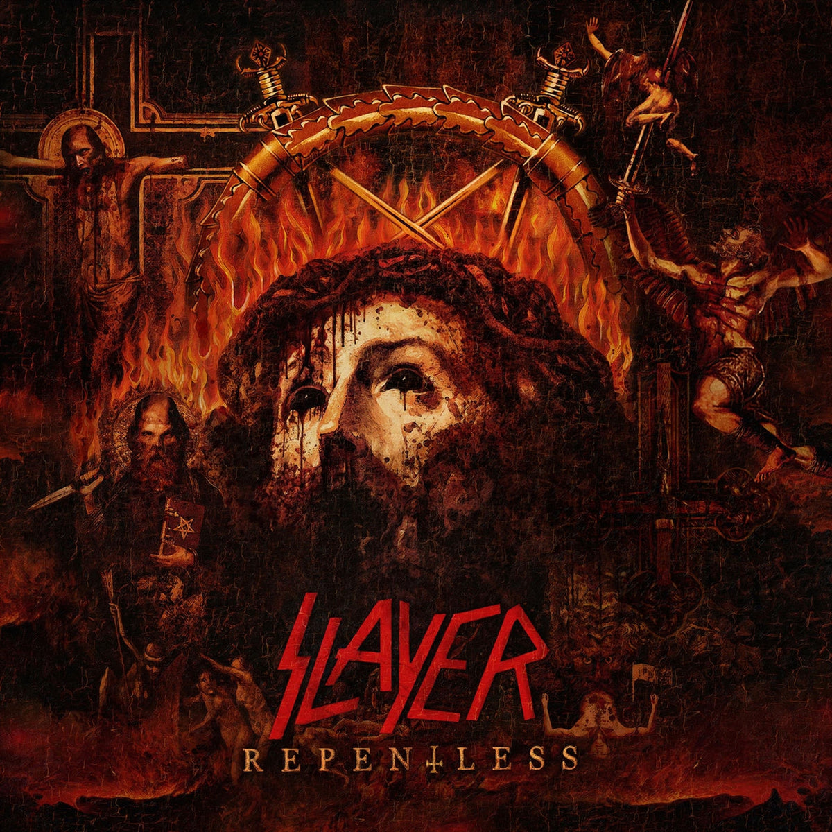 Slayer – Repentless (Yellow) Colored Vinyl, Gatefold LP Jacket) vinyl record cover