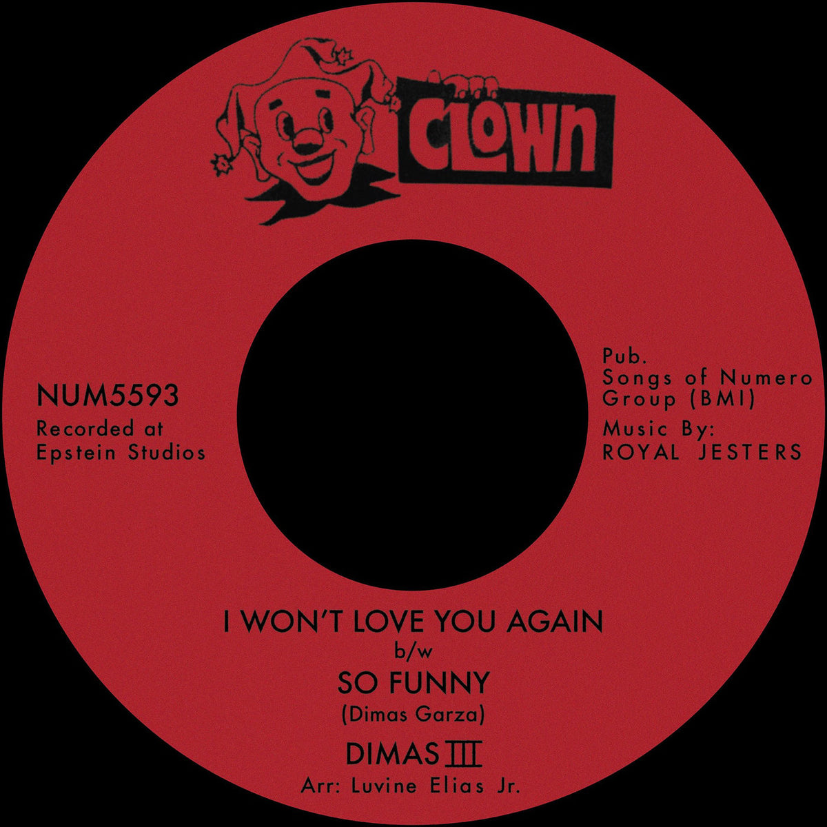 Dimas III – I Won't Love You Again b/w So Funny vinyl cover