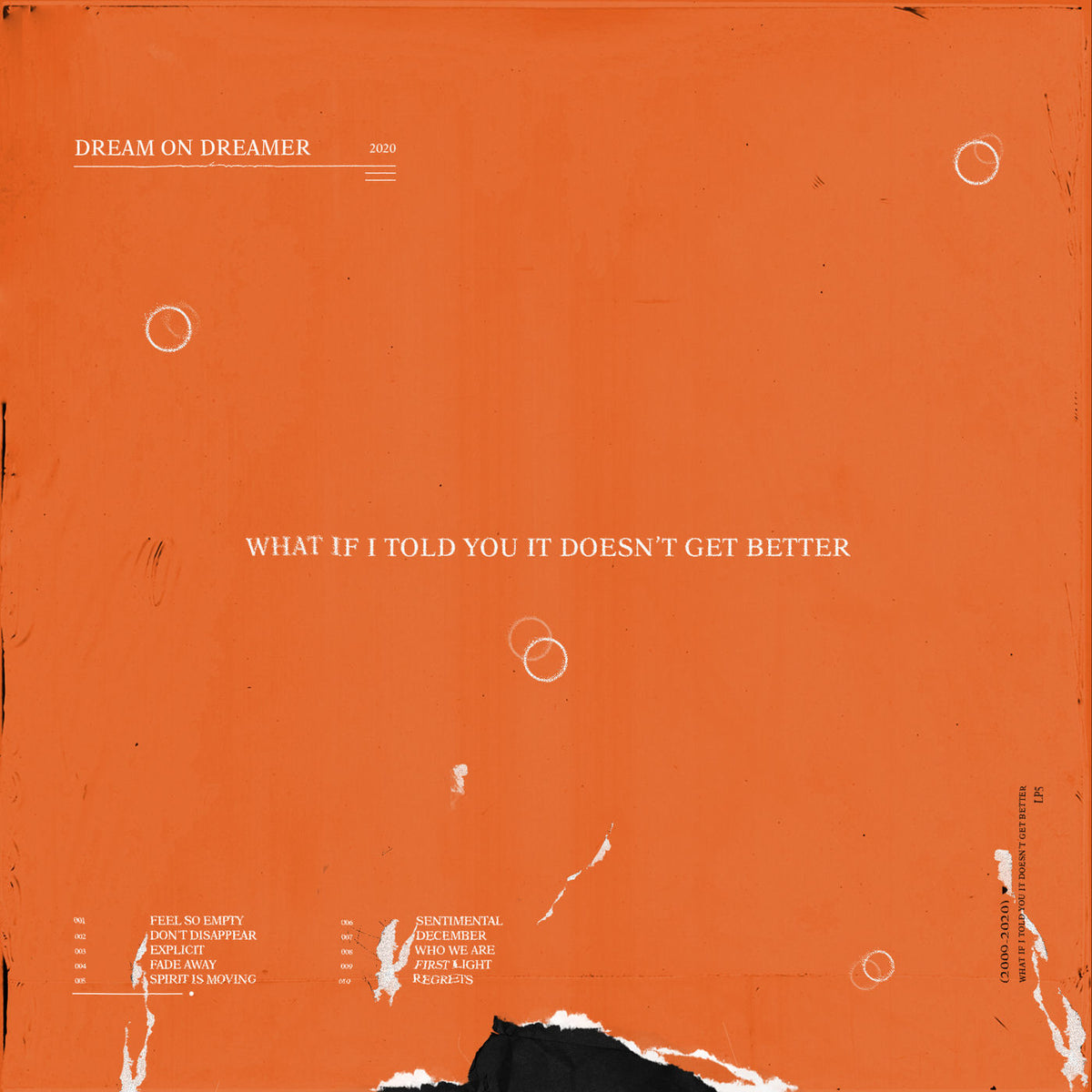 Dream On Dreamer – What If I Told You It Doesn'T Get Better vinyl record cover