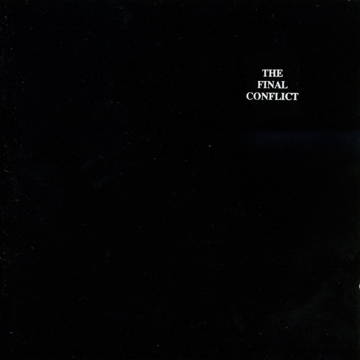 Conflict – The Final Conflict (Clear/Black Splatter Vinyl) vinyl record cover