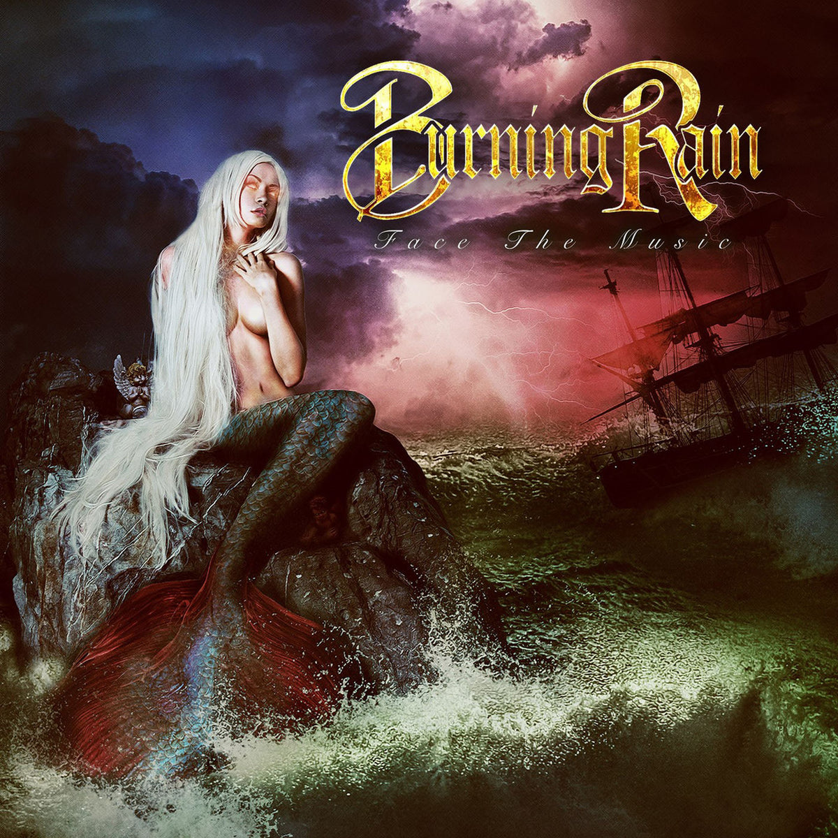 Burning Rain – Face The Music vinyl record cover