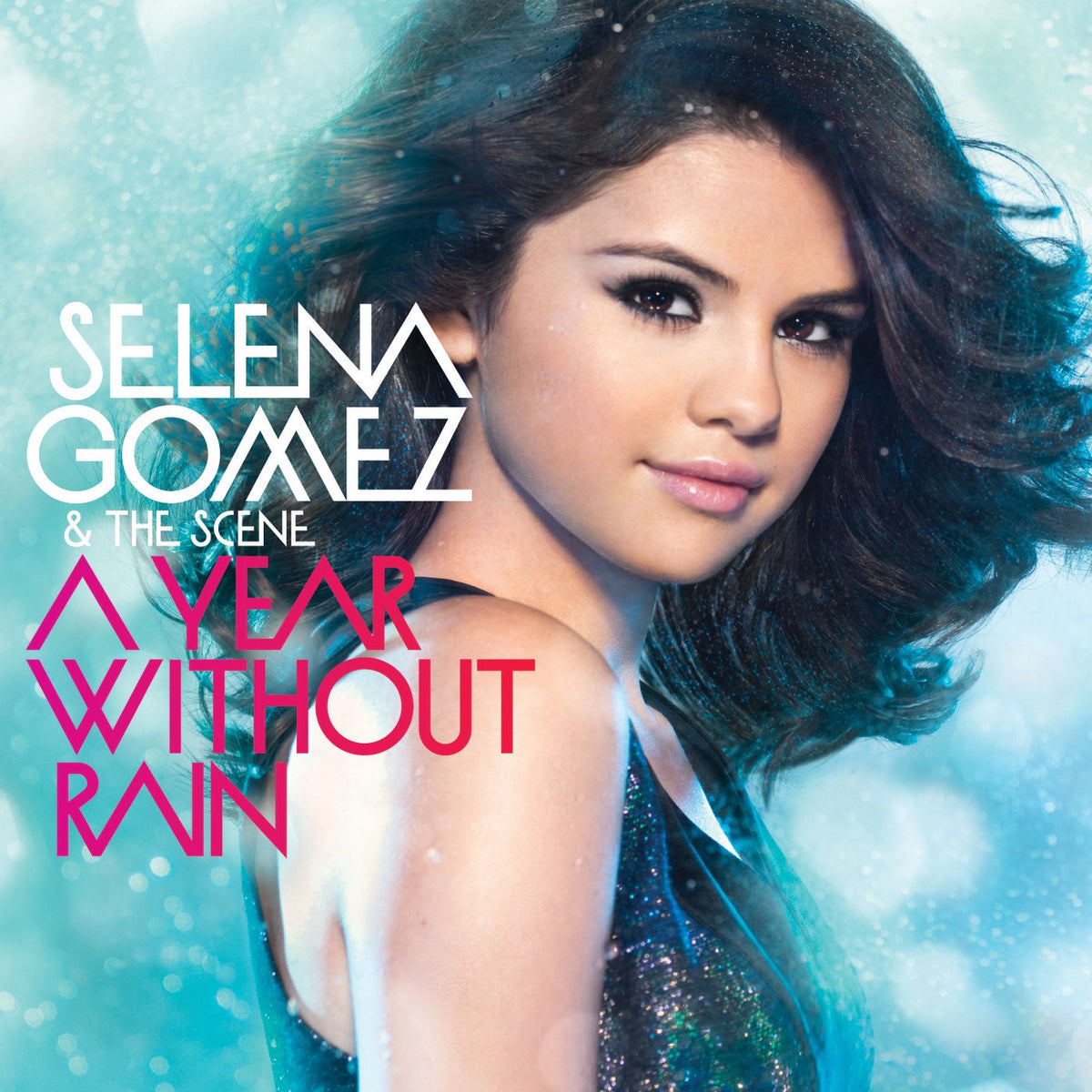 Selena Gomez / Scene – Year Without Rain (Transparent Ice Blue/Black Splatter Vinyl) vinyl record cover