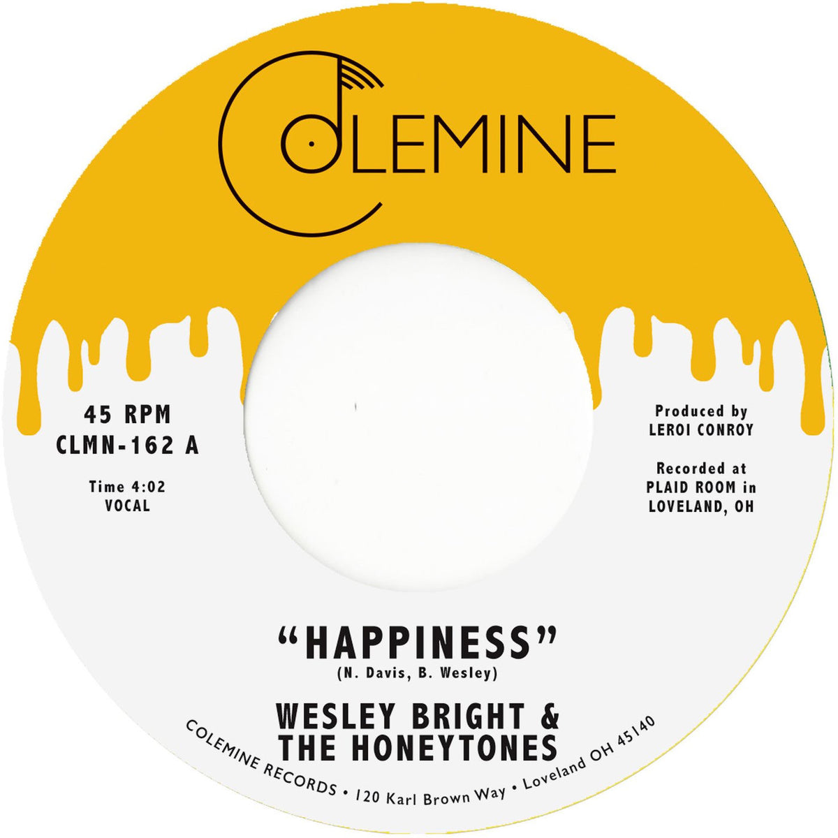 Wesley Bright – Happiness vinyl cover