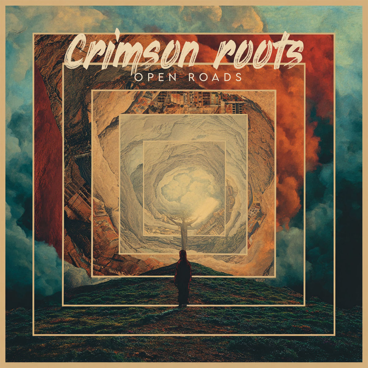 Crimson Roots – Open Roads vinyl record cover