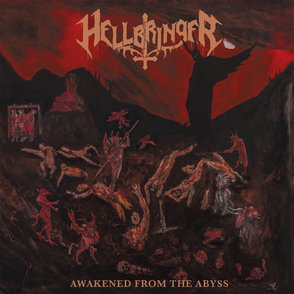 Hellbringer – Awakened from the Abyss (Coloured Vinyl) vinyl record cover