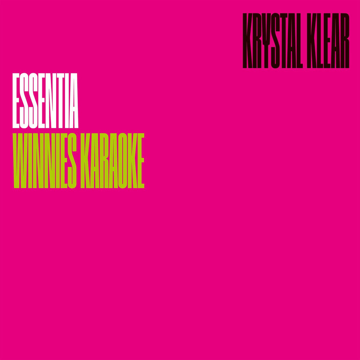 Krystal Klear – Essentia vinyl cover