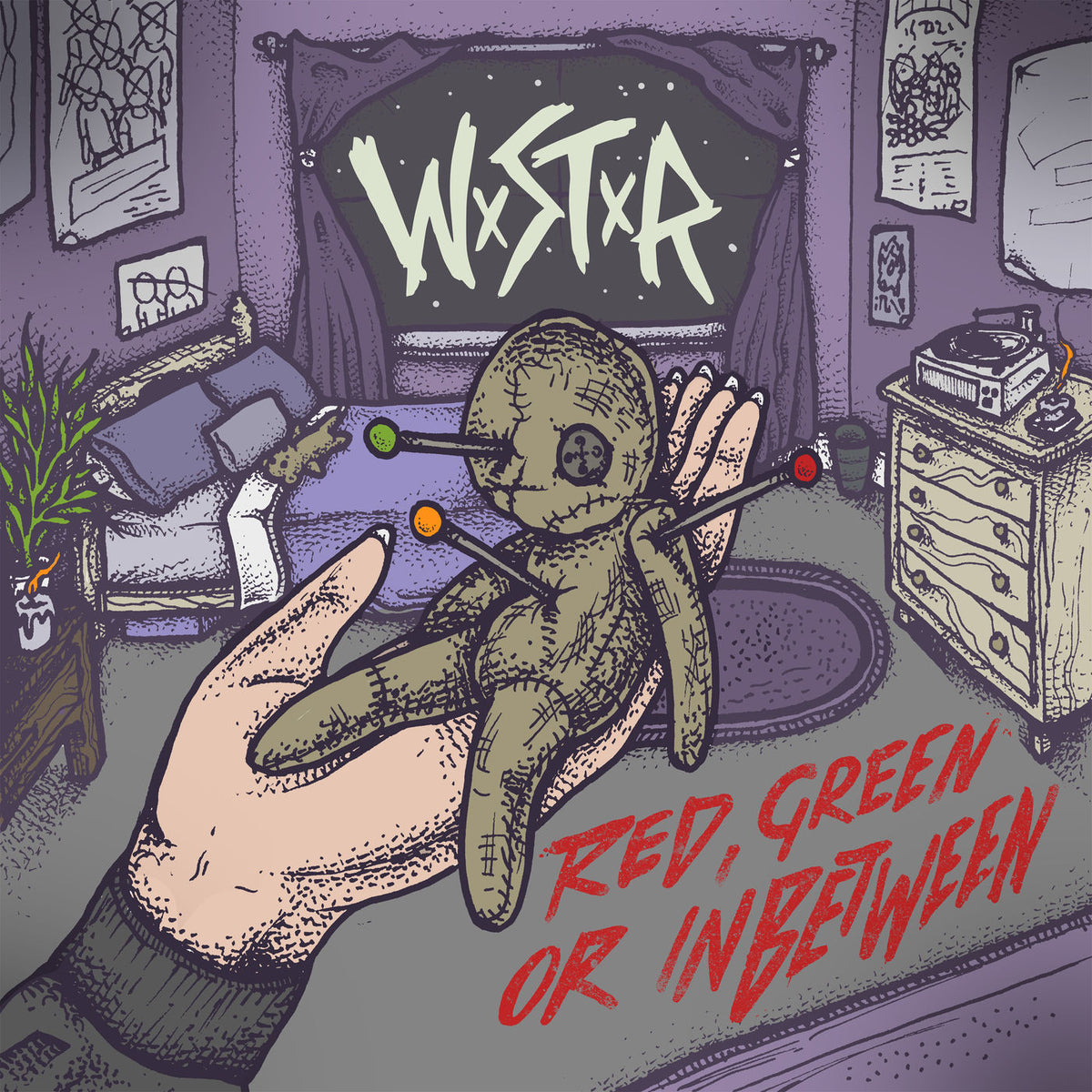 WSTR – Red, Green Or Inbetween vinyl record cover