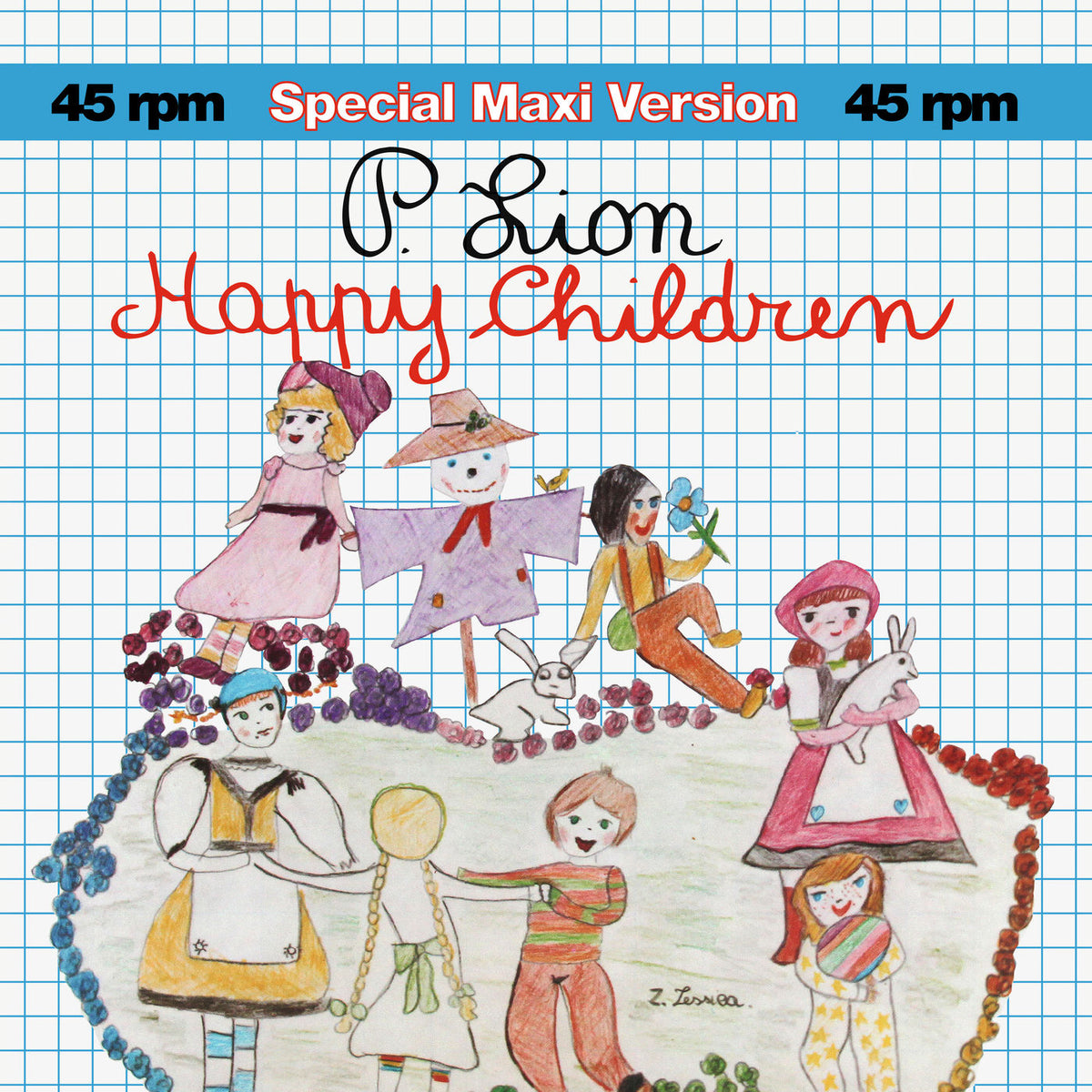 P. Lion – Happy Children vinyl record cover