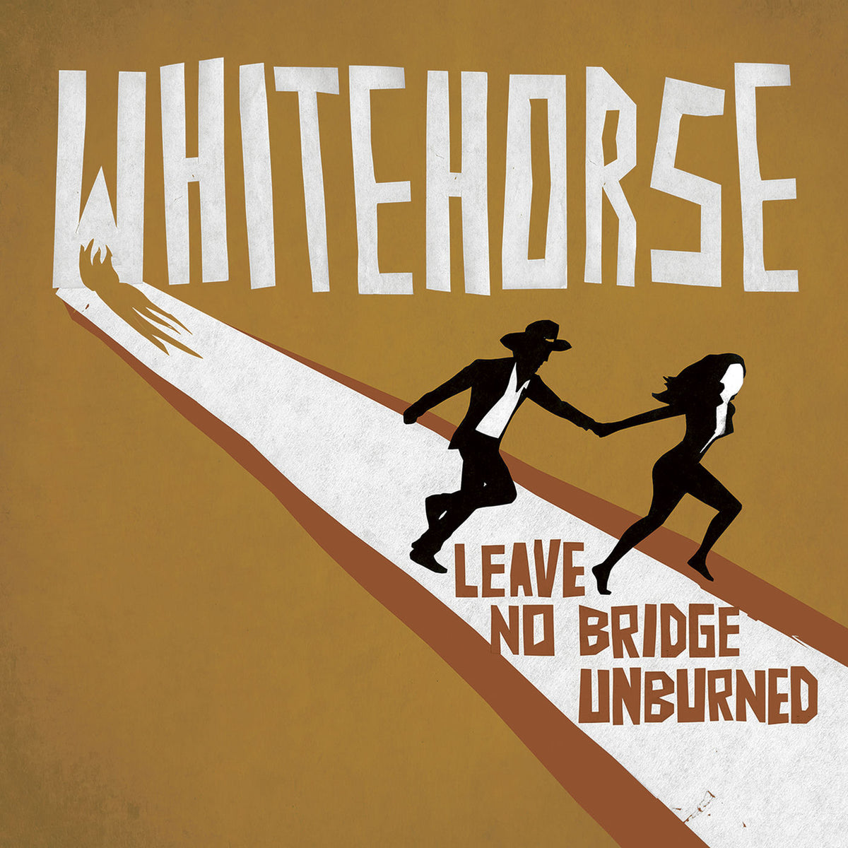 Whitehorse – LEAVE NO BRIDGE UNBURNE(LP by WHITEHORSE vinyl record cover