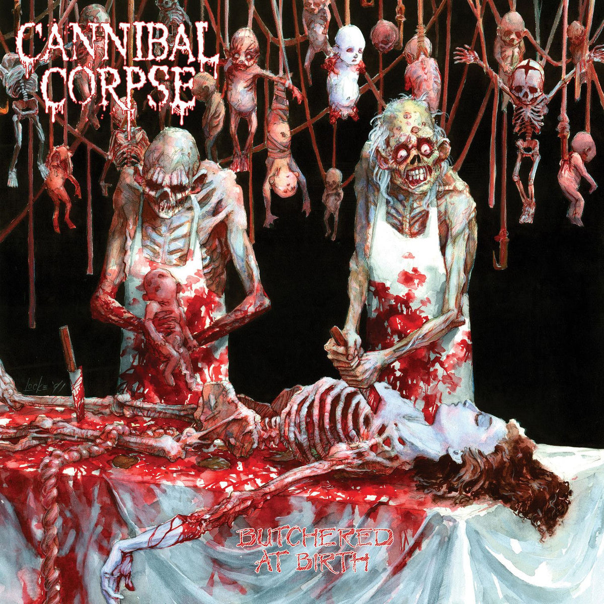 Cannibal Corpse – Butchered at Birth (Coloured Vinyl) vinyl record cover