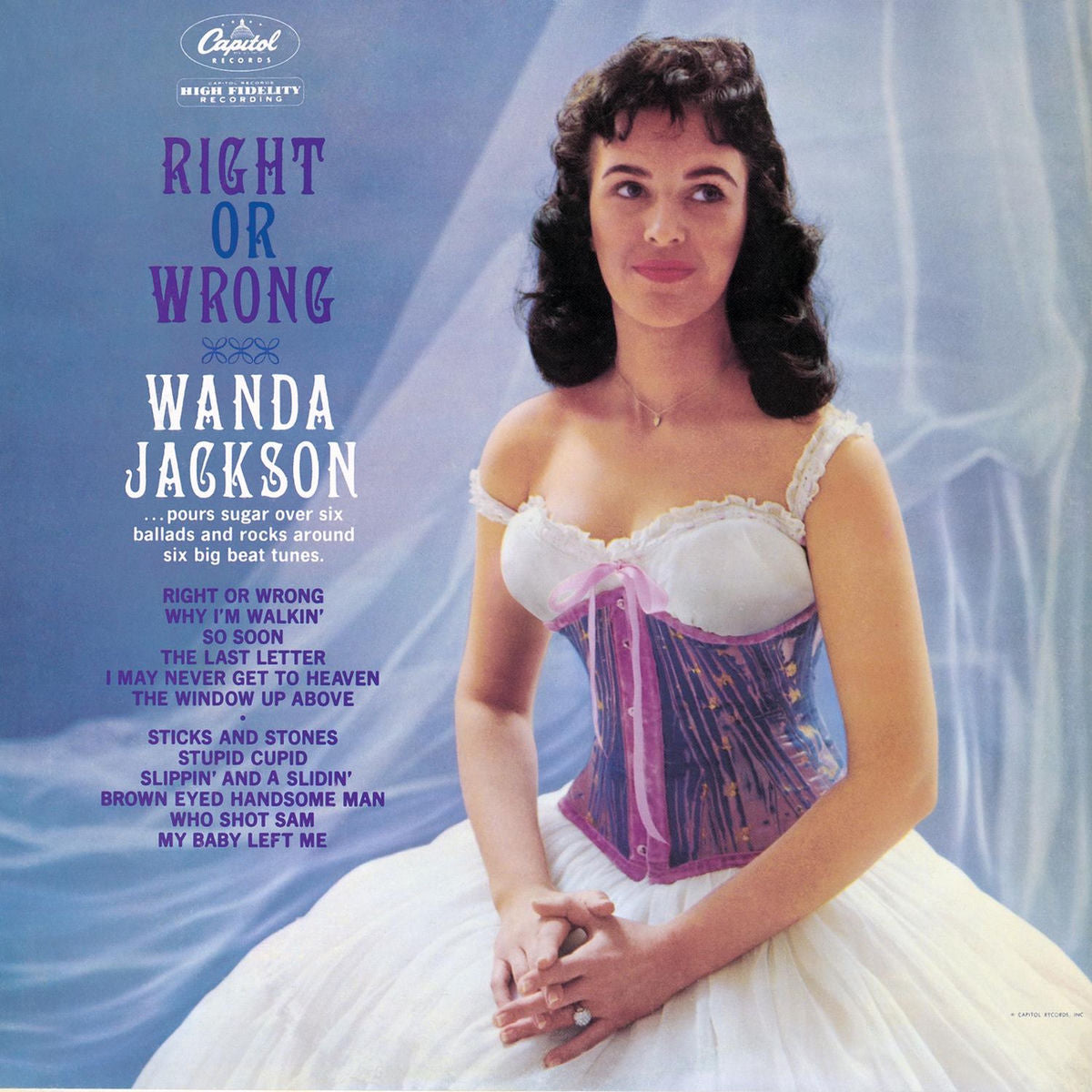 Wanda Jackson – Right Or Wrong vinyl record cover