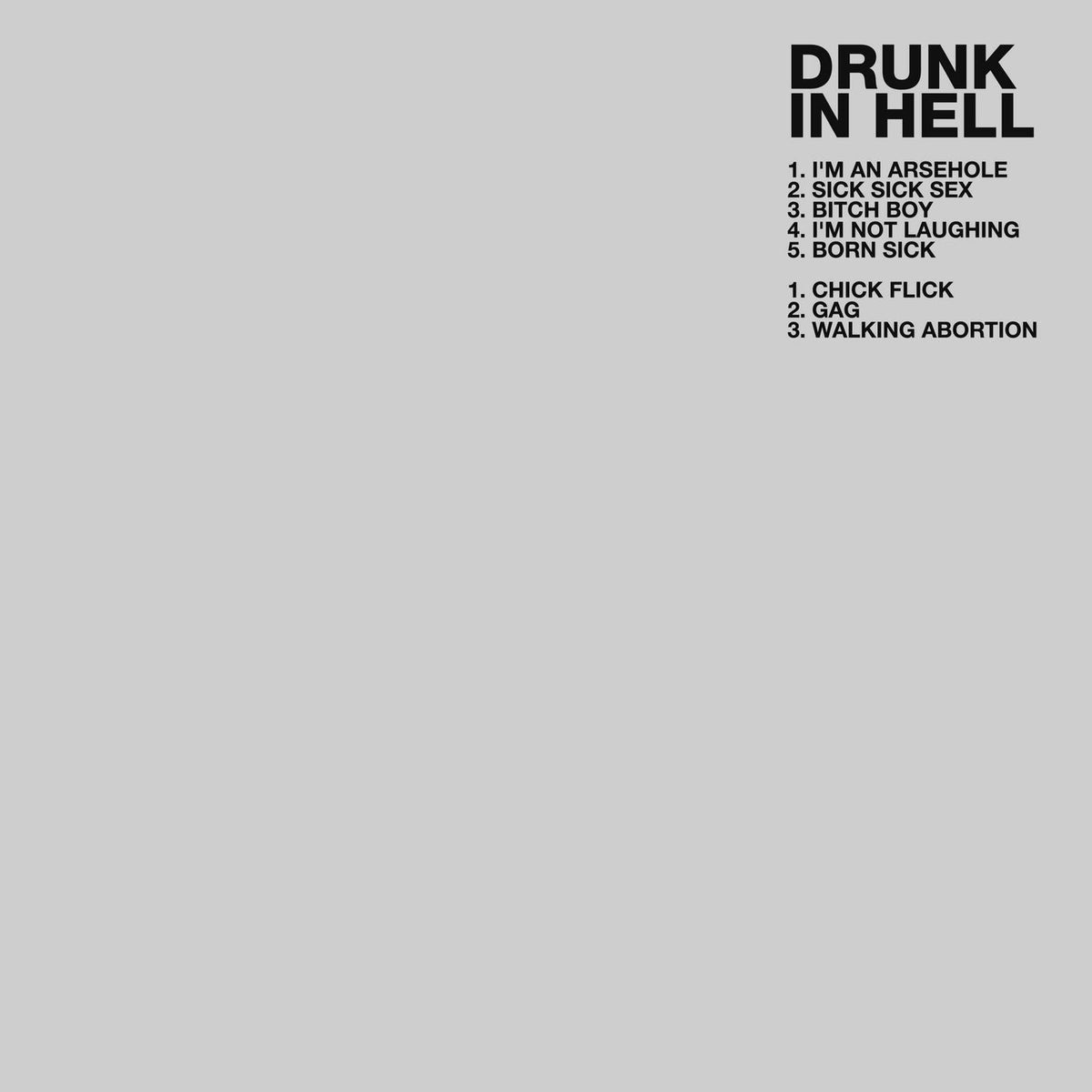 Drunk In Hell – Drunk In Hell vinyl record cover