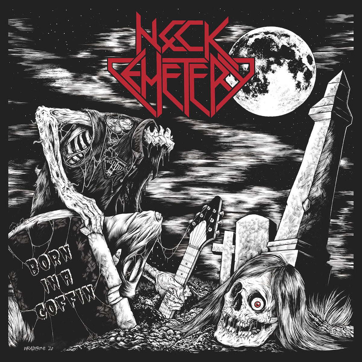 Neck Cemetery – Born in a Coffin vinyl record cover