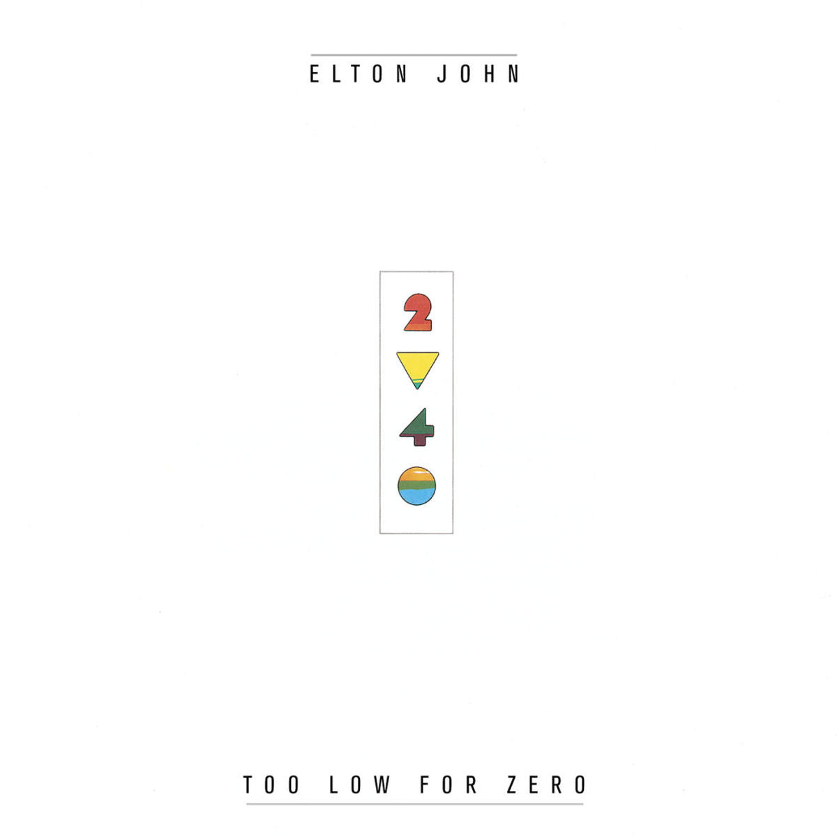 Elton John – Too Low For Zero vinyl record cover