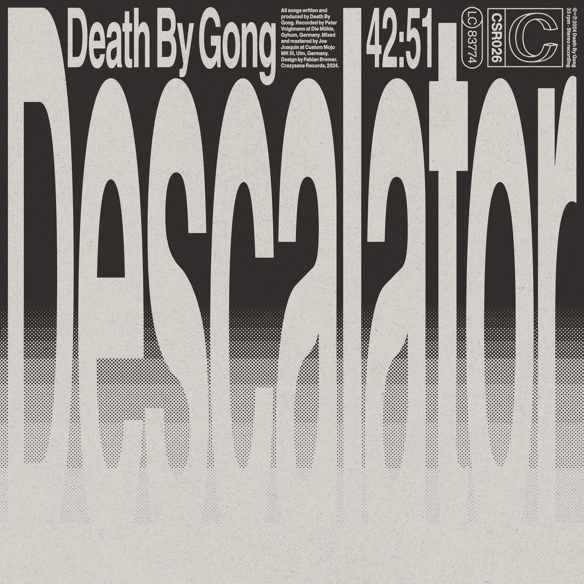 Death By Gong – Descalator vinyl record cover