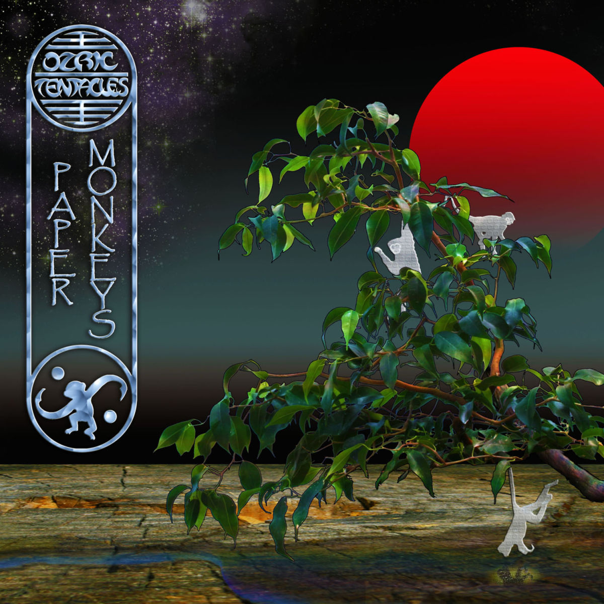 Ozric Tentacles – Paper Monkeys vinyl cover