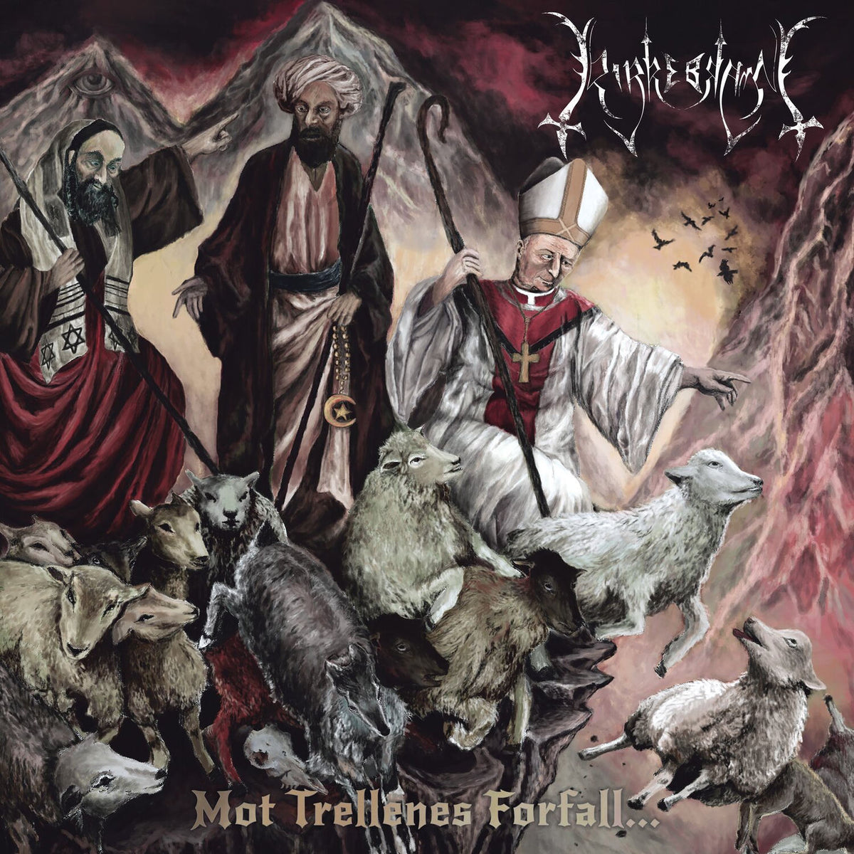 Kirkebrann – Mot Trellenes Forfal vinyl record cover