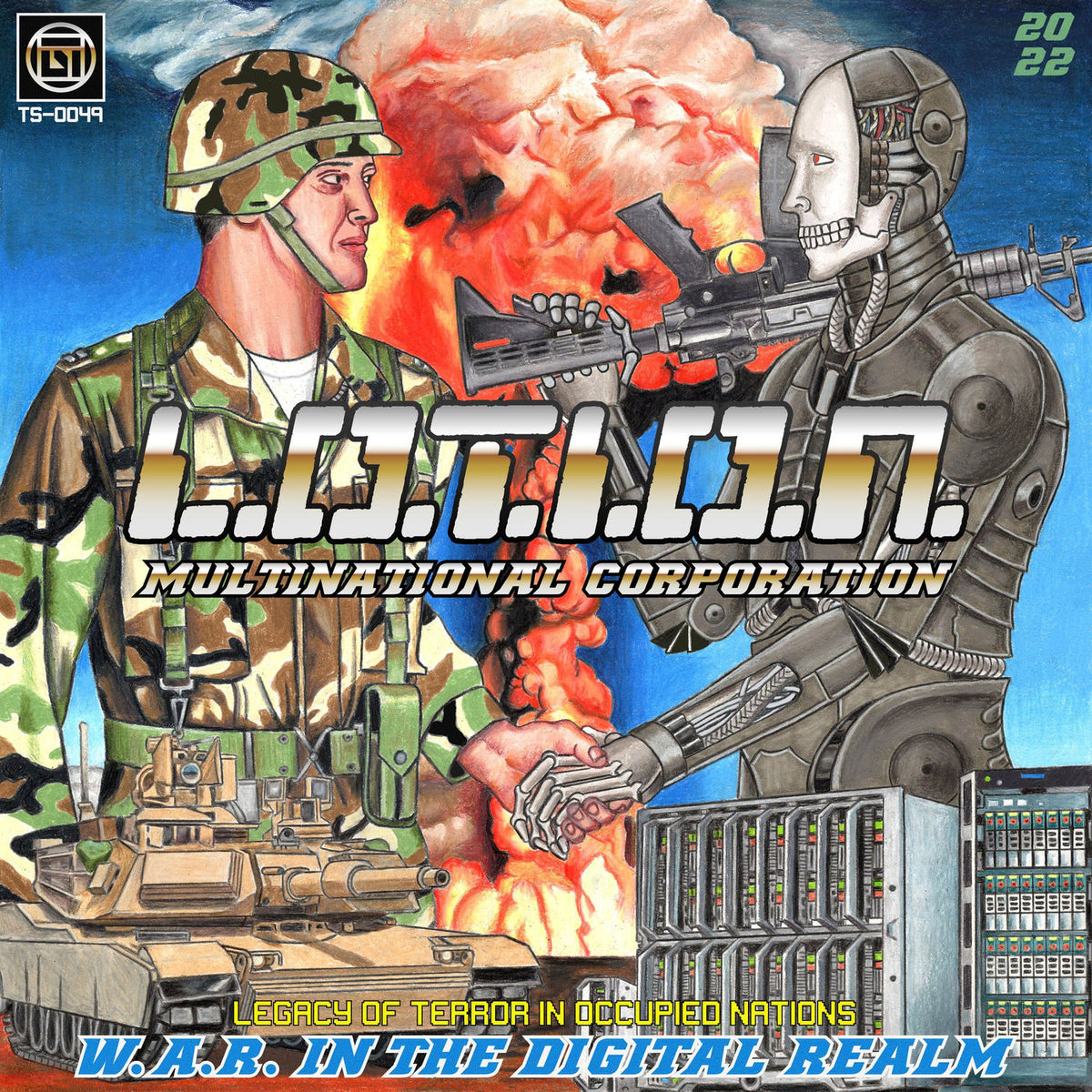 L.O.T..I.O.N. Multinational Corporation – W.A.R. In the Digital Realm vinyl record cover