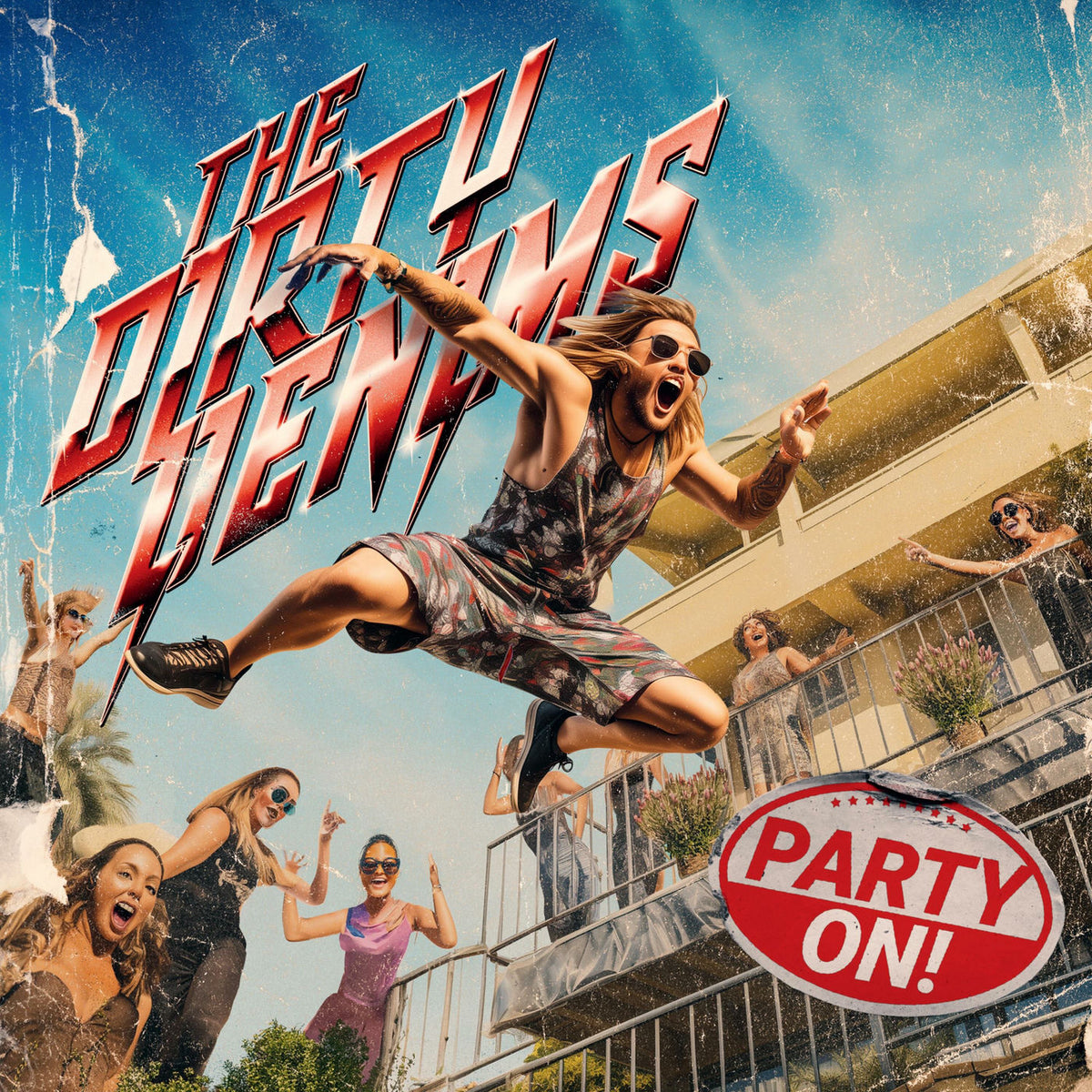Dirty Denims – Party On! vinyl record cover
