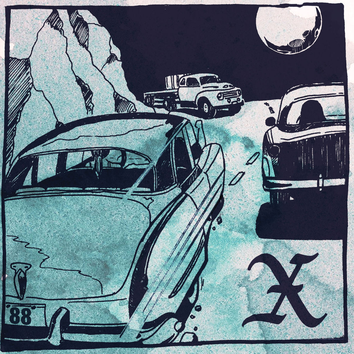X – Delta 88 Nightmare / Cyrano De Berger's Back vinyl cover